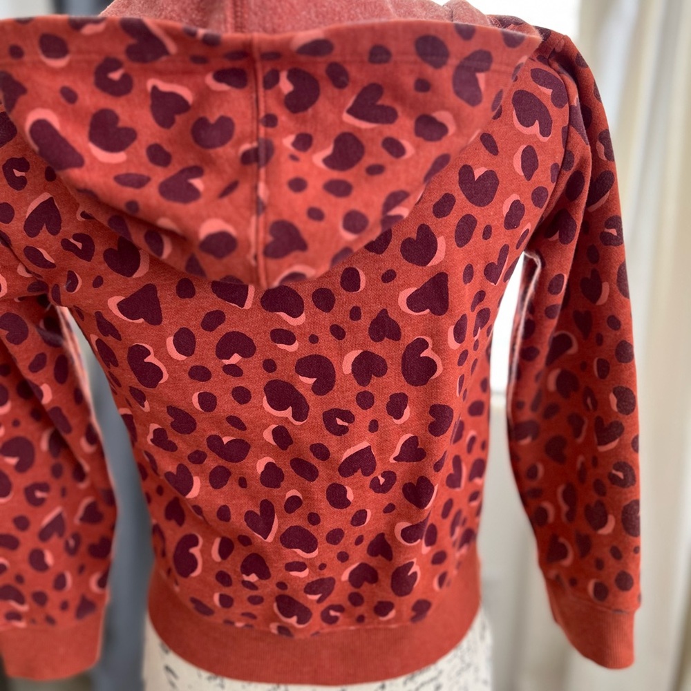Cat & Jack Red Heart Print Kids Hoodie - Picture 6 of 14